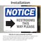 Signmission Restrooms This Way Please (Right Arrow) Sign With Symbol, 10 in W x Rectangle, Vinyl Decal OS-2PACK-NS-D-710-L-18099 - alternate 5